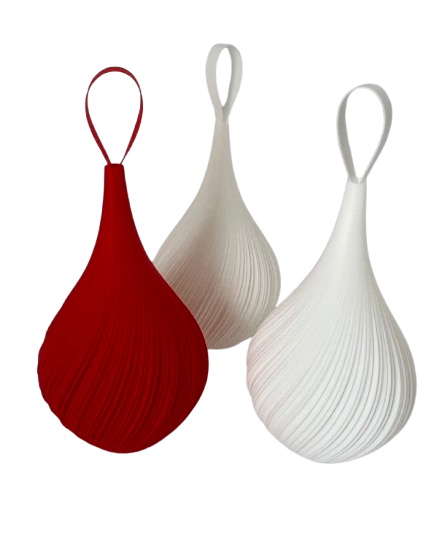 Snowdrop Swirl Ornaments - Pack of 5